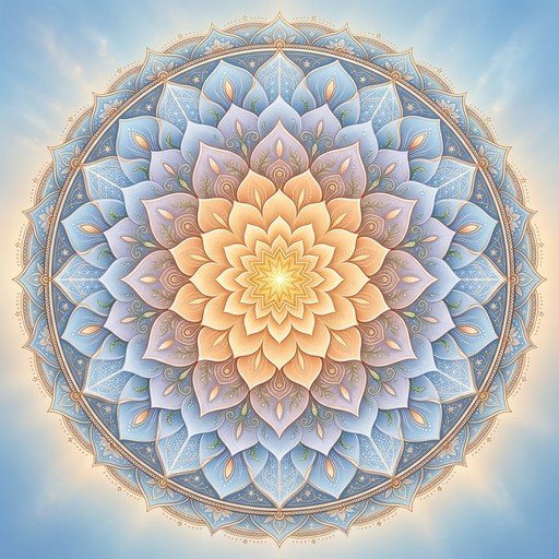 morning mandala meditation stockcake